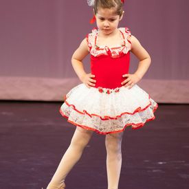little kid playing ballet