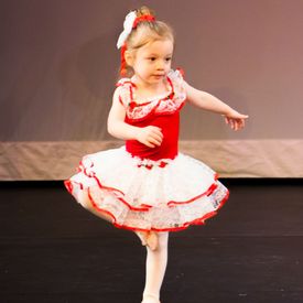 little kid performing ballet
