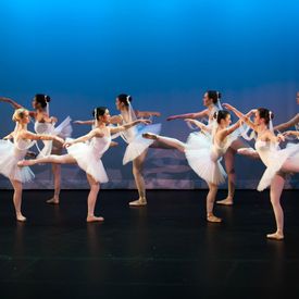 modern ballet dancing on stage